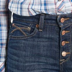 Ariat Ladies R.E.A.L Kristen High Rise Straight Leg Jeans 10034664 -Western Cowboy Equipment Store S21 WMS WEST 10034664 detail03