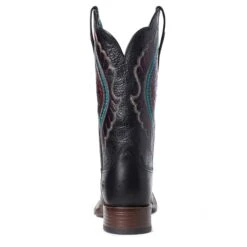 Ariat Ladies Primetime True Black Square Toe Boots 10035934 10 Ariat Ladies Primetime True Black Square Toe Boots 10035934 -Western Cowboy Equipment Store S21 WMS WEST 10035934 heel