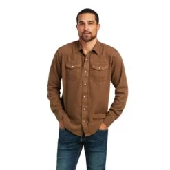 Ariat® Men's Malt Ball Jurlington Retro Long Sleeve Shirt 10039201