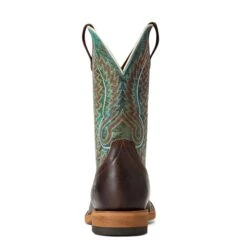 Ariat® Men's Cow Camp Better Brown & Cool Blue Western Boots 10040273 9 Ariat® Men's Cow Camp Better Brown & Cool Blue Western Boots 10040273 -Western Cowboy Equipment Store S22 MNS WEST 10040273 heel