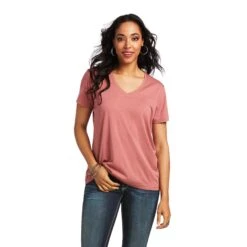 Ariat® Ladies Element Antique Rubia Pink Short Sleeve T-Shirt 10039419