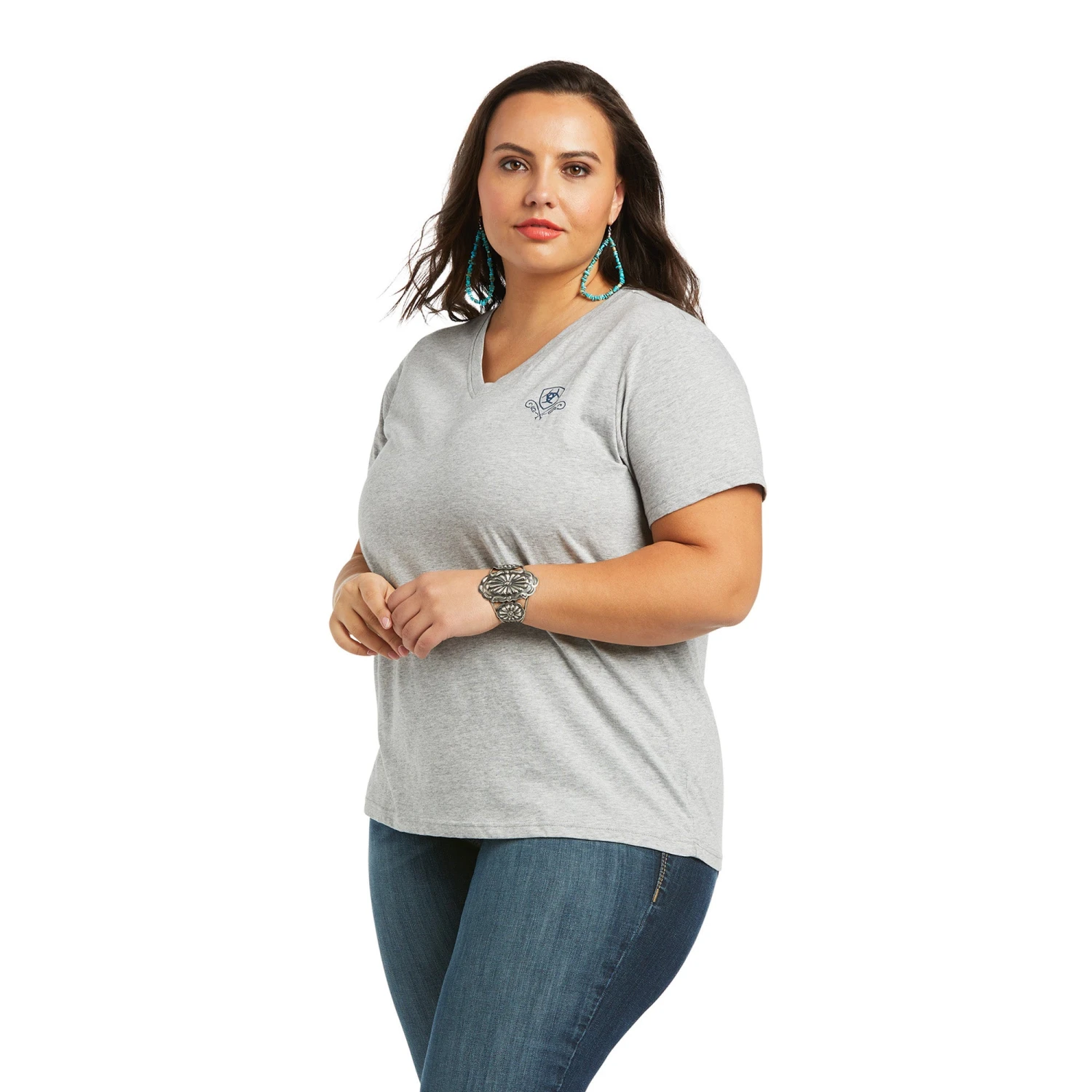 Ariat Ladies R.E.A.L™ Vintage Sunburst Heather Grey T-Shirt 10039772 3 Ariat Ladies R.E.A.L™ Vintage Sunburst Heather Grey T-Shirt 10039772 - Image 3