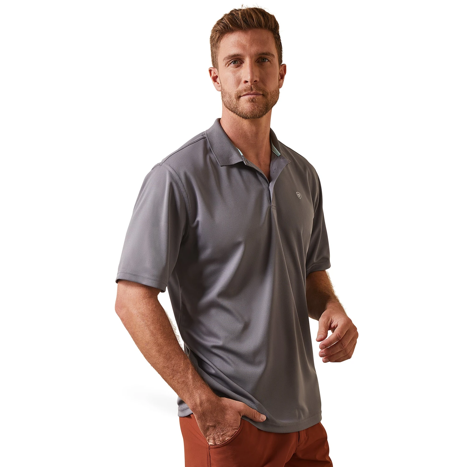 Ariat® Men's AriatTEK™ Cloud Cover Polo Shirt 10043506 1 Ariat® Men's AriatTEK™ Cloud Cover Polo Shirt 10043506
