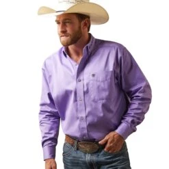 Western Cowboy Equipment Store 2 Ariat® Men's Team Logo Twill Violet Tulip Button Down Shirt 10043521