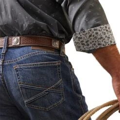 Ariat® Men's Wrinkle Free Classic Faraz Weathered Slate Shirt 10043879 -Western Cowboy Equipment Store S23 MNS WEST 10043879 detail01