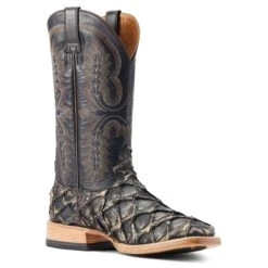 Ariat® Men's Deep Water Exotic Distressed Black Western Boots 10044420 9 Ariat® Men's Deep Water Exotic Distressed Black Western Boots 10044420 -Western Cowboy Equipment Store S23 MNS WEST 10044420 medial