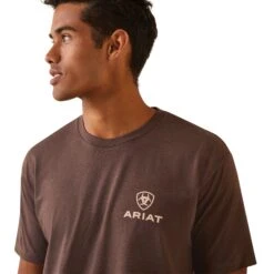Ariat® Men's Corps Brown Heather Graphic T-Shirt 10044756 -Western Cowboy Equipment Store S23 MNS WEST 10044756 detail01