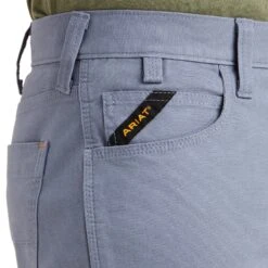 Ariat® Men's Rebar DuraStretch™ Made Tough Flint Stone Shorts 10043170 -Western Cowboy Equipment Store S23 MNS WORK 10043170 detail01