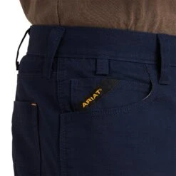 Ariat® Men's Rebar DuraStretch™ Made Tough Navy Shorts 10043172 9 Ariat® Men's Rebar DuraStretch™ Made Tough Navy Shorts 10043172 -Western Cowboy Equipment Store S23 MNS WORK 10043172 detail01