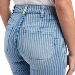 Ariat Ladies Laser Stripe Slim Light Wash Trouser Denim Jeans 10042601 -Western Cowboy Equipment Store S23 WMS WEST 10042601 detail02