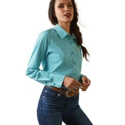 Ariat® Ladies Wrinkle Resist Kirby Susanna Check Stretch Shirt 10043476
