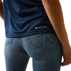 Ariat® Ladies Laguna Navy Eclipse Logo Top 10043610 -Western Cowboy Equipment Store S23 WMS WEST 10043610 detail02