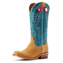 Ariat® Ladies Futurity Boon Buckskin Roughout Western Boots 10044403 10 Ariat® Ladies Futurity Boon Buckskin Roughout Western Boots 10044403 -Western Cowboy Equipment Store S23 WMS WEST 10044403 3 4 front