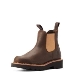 Ariat® Ladies Fatbaby Twin Gore Worn Hickory Western Boots 10044409 -Western Cowboy Equipment Store S23 WMS WEST 10044409 3 4 front