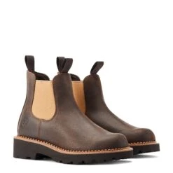 Ariat® Ladies Fatbaby Twin Gore Worn Hickory Western Boots 10044409 -Western Cowboy Equipment Store S23 WMS WEST 10044409 pair