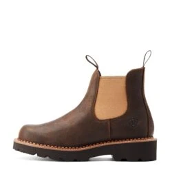 Ariat® Ladies Fatbaby Twin Gore Worn Hickory Western Boots 10044409 -Western Cowboy Equipment Store S23 WMS WEST 10044409 side