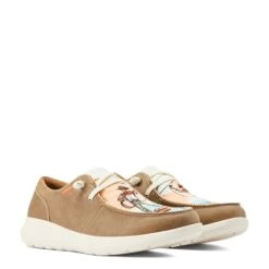 Ariat® Ladies Hilo Aloha Surfing Paniolo Print Brown Shoes 10044543 -Western Cowboy Equipment Store S23 WMS WEST 10044543 pair