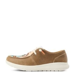 Ariat® Ladies Hilo Aloha Surfing Paniolo Print Brown Shoes 10044543 -Western Cowboy Equipment Store S23 WMS WEST 10044543 side