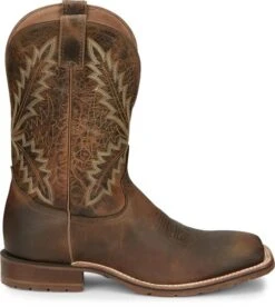 Tony Lama Men's Tan Retan Square Toe Boots XT5104 -Western Cowboy Equipment Store XT5104 617x563 Profile