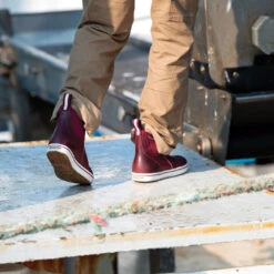 XTRATUF Ladies 6 Inch Red Leather Ankle Deck Boot XWAL-600 -Western Cowboy Equipment Store XWAL600 10 EXTRALARGE