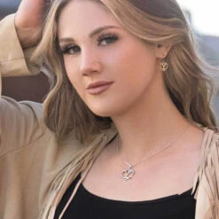 Montana Silversmiths The Love Of Yellowstone Silver & Gold Necklace YELNC5372 -Western Cowboy Equipment Store YELNC5372 mod