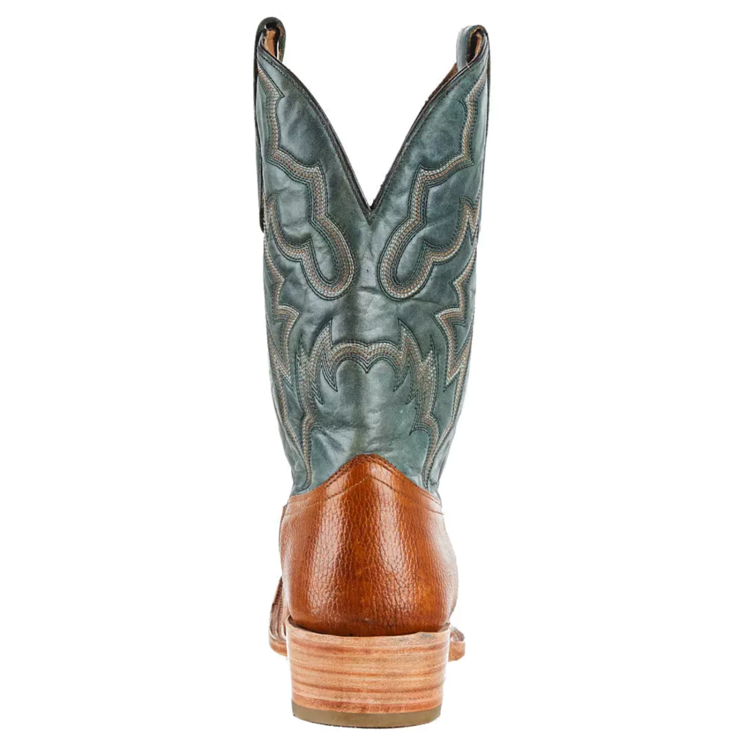 Corral Boots Corral® Men's Embroidered Honey Brown & Green Square Toe Boots A4224 3 Corral Boots Corral® Men's Embroidered Honey Brown & Green Square Toe Boots A4224 - Image 3