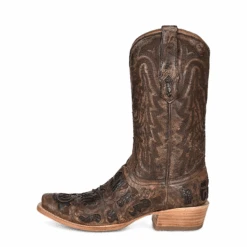 Corral Boots Corral® Men's Brown Exotic Alligator Inlay & Embroidered Western Boots 7 Corral Boots Corral® Men's Brown Exotic Alligator Inlay & Embroidered Western Boots -Western Cowboy Equipment Store a4d