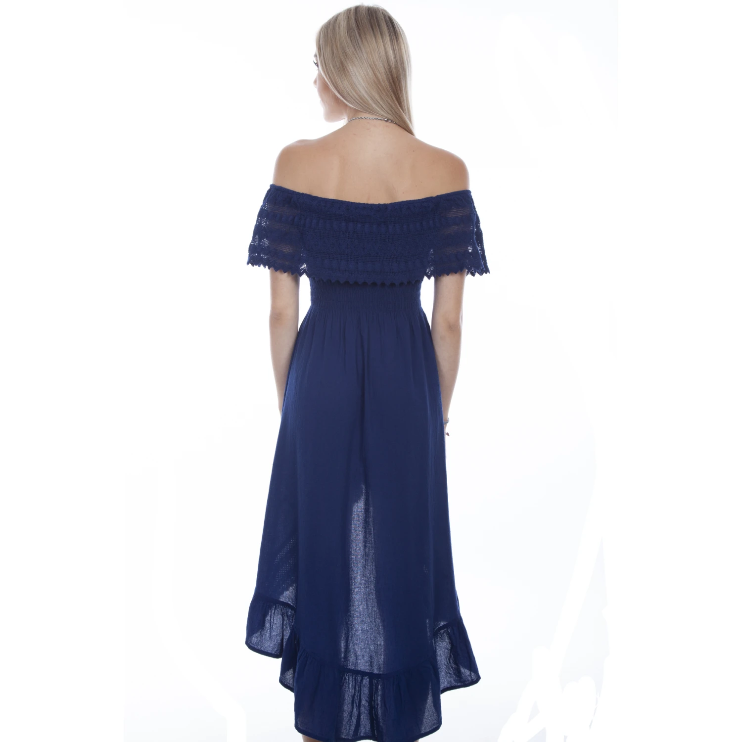 Scully Ladies Off Shoulder Hi/Lo Royal Dress PSL-266-ROY 2 Scully Ladies Off Shoulder Hi/Lo Royal Dress PSL-266-ROY - Image 2