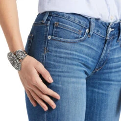 Ariat Ladies R.E.A.L™ Arrow Fit Straight Leg Catherine Maine Jeans 10039605 -Western Cowboy Equipment Store ewrfgsbgfds