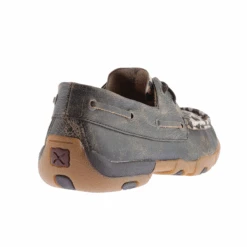 Twisted X Ladies Distressed Brown & Leopard Print Driving Mocs WDM0057 -Western Cowboy Equipment Store fsads