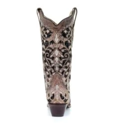 Corral Boots Corral Ladies Ashley Brown Floral & Black Sequin Inlay Boots A3569 7 Corral Boots Corral Ladies Ashley Brown Floral & Black Sequin Inlay Boots A3569 -Western Cowboy Equipment Store imgAlta10