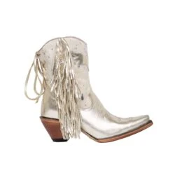 Junky Gypsy Ladies Spirit Animal Shortie Champagne Boots JG0040G -Western Cowboy Equipment Store jg0040g spiritanimalshortie champagnemetallicsilvercharo ps3 20210730