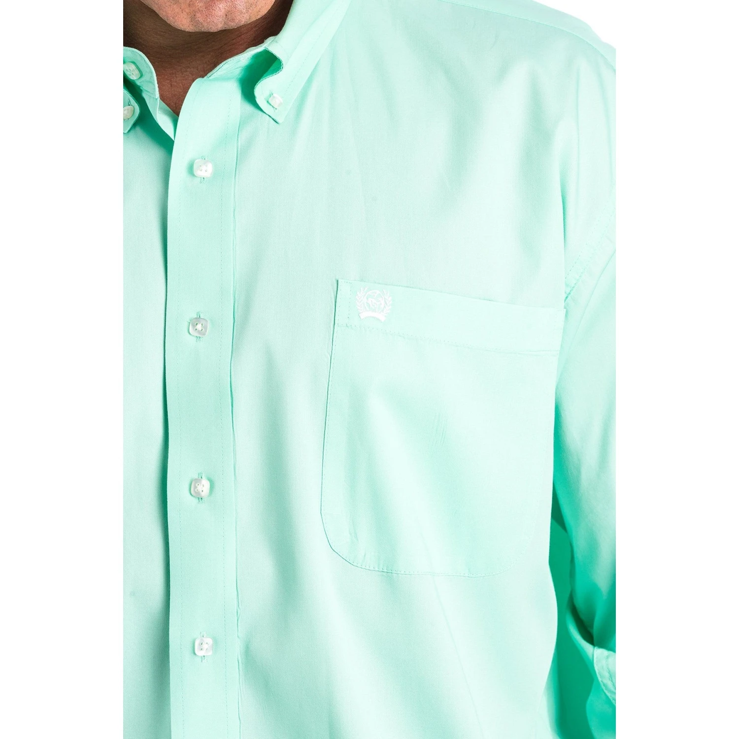 Cinch Men's Western Solid Mint Green Button-Down Shirt MTW1104237 2 Cinch Men's Western Solid Mint Green Button-Down Shirt MTW1104237 - Image 2