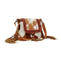 Myra Bag Ladies Blaze Handtooled Hairon Bag S-6220 -Western Cowboy Equipment Store s 6220 2