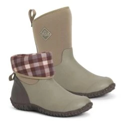 Muck Boot Company Muck Ladies Muckster II Mid Walnut Plaid Waterproof Boots WM2-9PLD -Western Cowboy Equipment Store wm2 9PLD 1