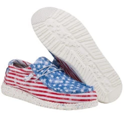 Hey Dude Men's Wally Stars N Stripes Shoes 150202699 -Western Cowboy Equipment Store xgdfh