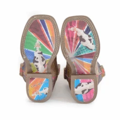 Roper Girl's Multicolored Hair On Square Toe Boots 14-119-0077-0873 -Western Cowboy Equipment Store y7b4ws54w